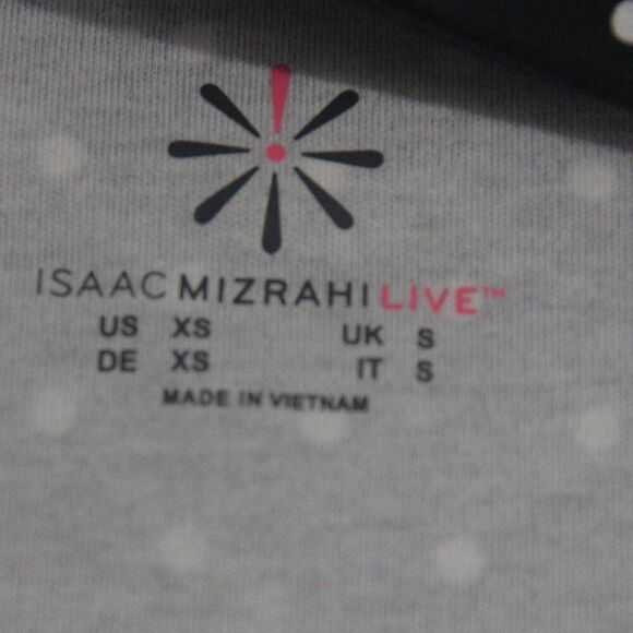 Isaac Mizrahi Black & White Pima Cotton Printed Top Size XS US 2–4 - Picture 6 of 7